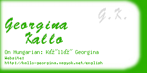 georgina kallo business card